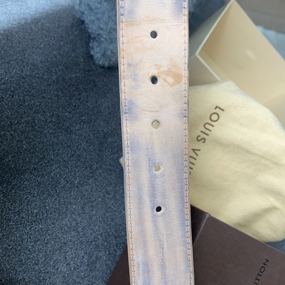 Louis Vuitton white Damier belt 95cm - Picture 7 of 7